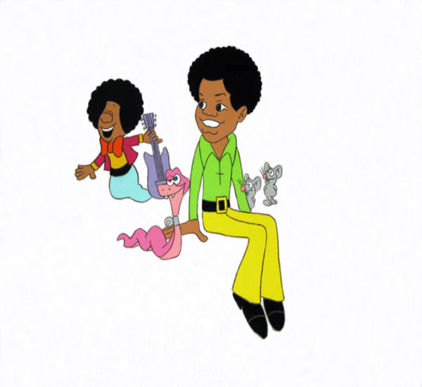 Jackson 5ive Original Production Cel - Michael Hairy Godfather Rosie Ray Charles