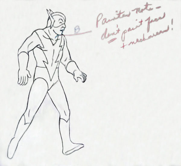 Super Friends - Black Vulcan Original Production Drawing