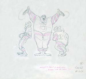 Where's Huddles Freight Train Original Production Drawing