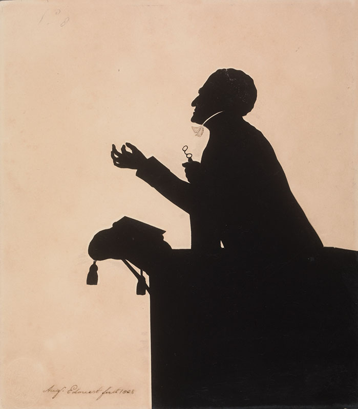 Auguste Amant Constant  Fidele Edouart [ French 1789-1861 ] THE ENGLISH EVANGELIST , CHARLES SIMIEON  [ comprised of 9 silhouettes ]