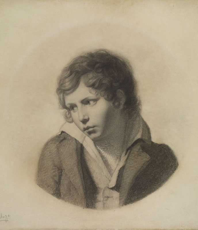 Jean Edme ascal Martin Delachuye (French 1778-1858). Portrait of a Boy. 245mm circular.
