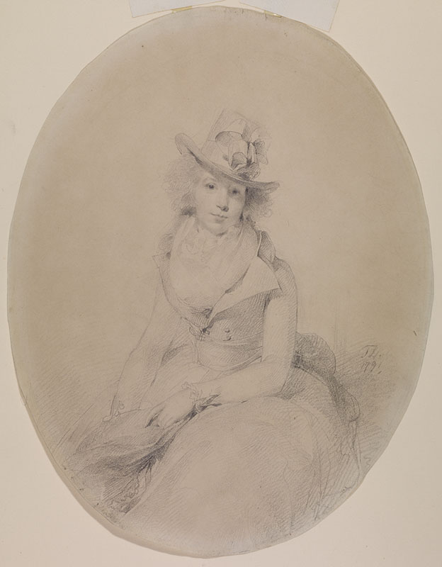 Sir Thomas Lawrence (1769-1830). The Artist's Sister, Lucy Lawrence, 1791. Graphite. 220 x 165mm (oval)