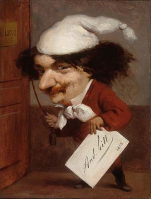 Andre Gill (Louis-Alexandre Gosset de Guines), French 1840-1885. Self Portrait, ca, 1875. Oil on canvas. 24sx185mm